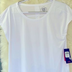 Asics White Athletic Top MSRP $40 "XL